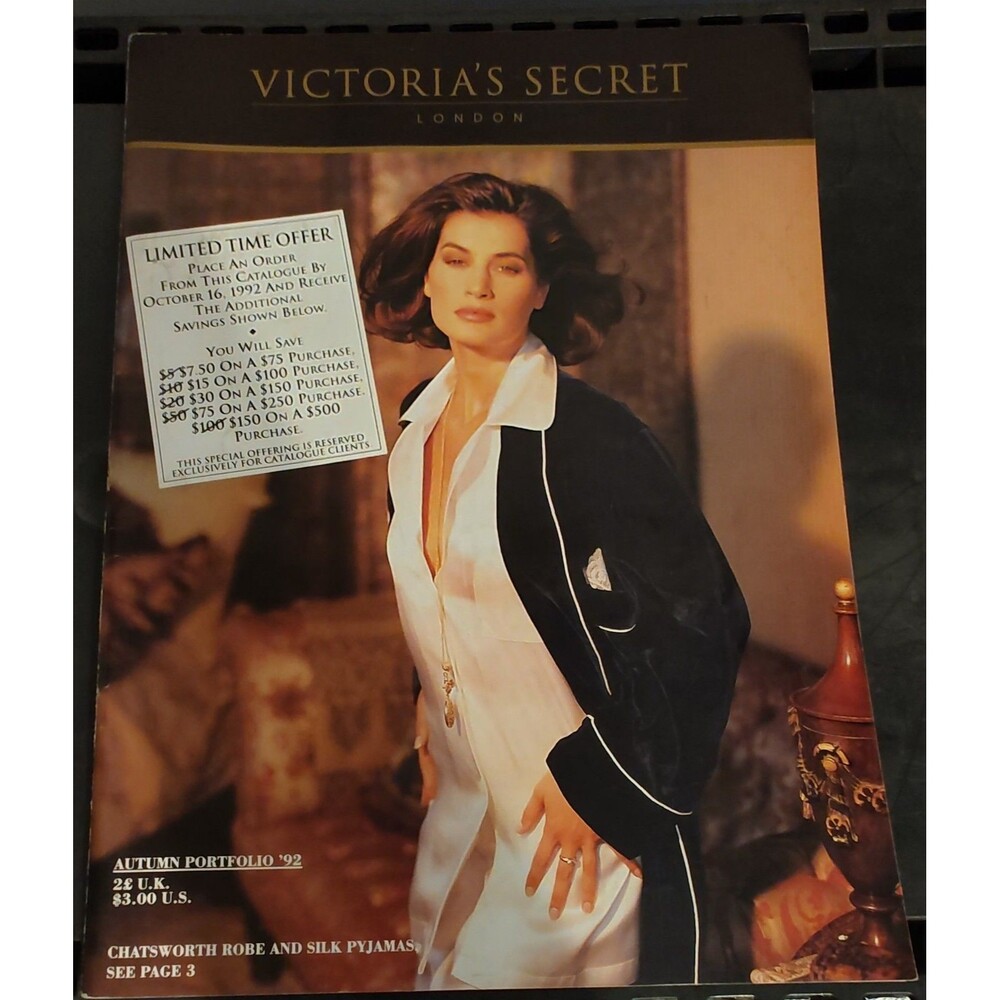 1992 Victoria's Secret Catalog Stephanie Seymour Lingerie Nightie Sexy Nightgown